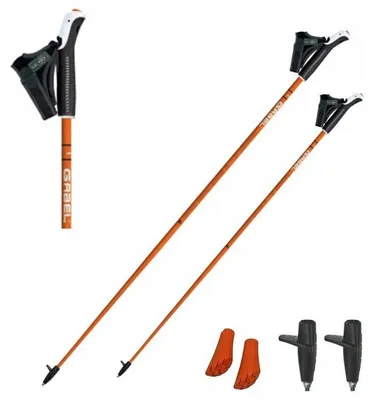 Zdjęcie produktu dla Kijki do Nordic Walking, 120 cm, Gabel Stride-X 1.35, karbon, NCS, ultra lekkie