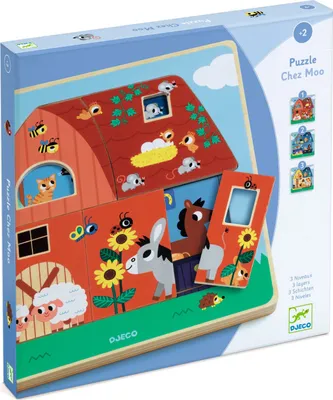 Image de Puzzle à emboîter « Animaux de la ferme », Djeco