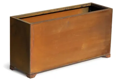 Zdjęcie produktu dla Pojemnik na rośliny ze stali Corten, wymiary: 81,5 x 25 x 40 cm