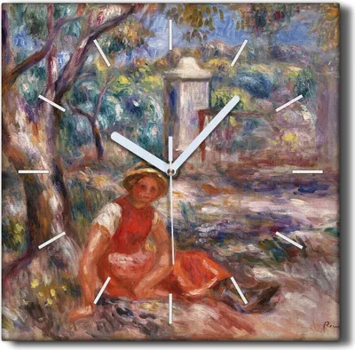 Produktbild von Coloray Hodiny Unikátní 30x30 cm  Tiché hodiny Pro obývací pokoj a kuchyň Nástěnné hodiny Plátno Černé ručičky hodin - Ženy les