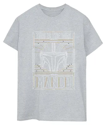 Image de T-shirt Star Wars - « The Mandalorian The Way » pour femme BI45917 (M) (gris)