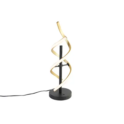 Produktbild von Trio Leuchten - Design Tischleuchte I Tischlampe I Lampe I Leuchte Gold I Messing inkl. LED 3-stufig dimmbar in Kelvin - Henk Dimmer I Dimmbar I Wohnzimmer I Schlafzimmer - Aluminium Länglich - I (nic