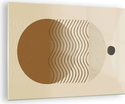 Produktbild von Bilder auf glas - Einteilig - Abstraktion Geometrie Minimalismus - 70x50cm - Glasbilder - Wandbilder - Bilder - Wanddekoration aus Glas - Glas Bilder - Wandbild auf Glas - GAA70x50-5043