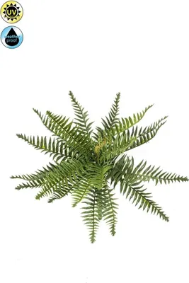 Produktbild von artplants.de Künstlicher Schwertfarn BAKSER auf Steckstab, crossdoor, grün, 35cm - Kunst Farnpflanze