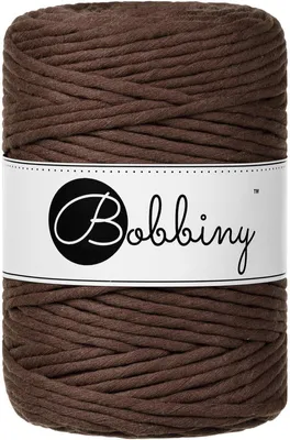 Image de Corde de macramé Bobbiny, 5 mm, 100 mètres, couleur marron chocolat