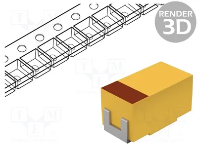 Produktbild von 25x Kondensator: Tantal Geh: A 1206 35VDC SMD 0,1uF ±10%  -55÷125°C TAJA104K035RNJ