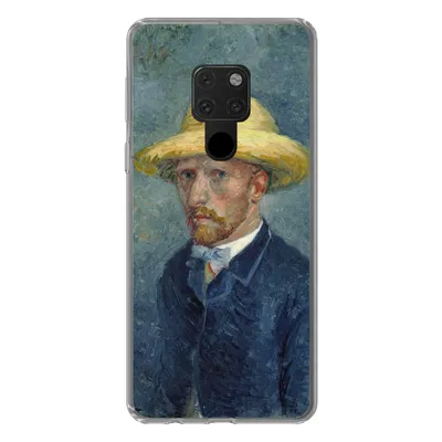 Produktbild von MuchoWow® Handyhülle Schutzhülle Hülle für Huawei P40 Lite Selbstbildnis mit Hut - Vincent van Gogh Silikon Softcase Handy Hülle - Handy