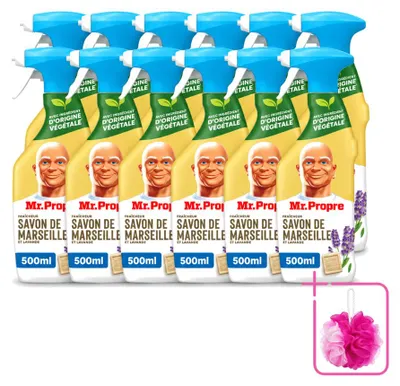 Produktbild von 12 x Mr. Proper Allesreiniger Spray - Marseille Seife und Lavendel - 500 ml - Sparpackung - 12 Stücke