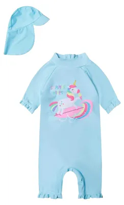 Obrázek produktu pro Minoti - Rashguard plavky pro dívky, volánky MN364 (92) (světle modré)