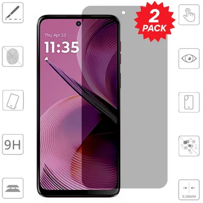 Immagine prodotto di Per Motorola Moto G56 5G 2x 2.5D 0,26mm Privacy 9H Pellicola di vetro temperato