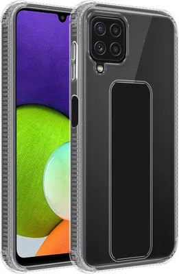 Produktbild von Cadorabo Schutzhülle für Samsung Galaxy A22 4G / M22 / M32 4G Hülle in Schwarz Etui TPU Silikon Case Cover Standfunktion