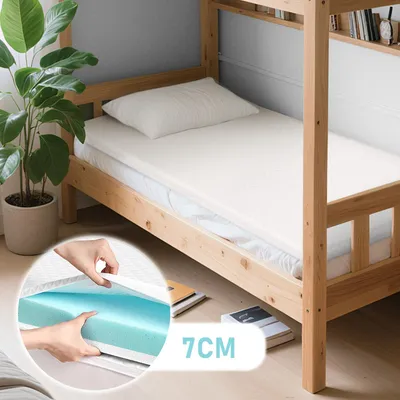 Obrázok produktu pre Gél podložka Topmatras – hrúbka 7 cm – viskoelastická pena – modrá – pre spálňu