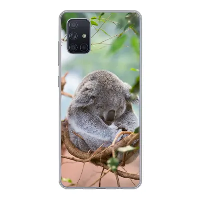 Produktbild von MuchoWow® Handyhülle Schutzhülle Hülle für Samsung Galaxy A71 Koala - Äste - Schlaf - Kinder - Jungen - Mädchen Silikon Softcase Handy Hülle - Kartenbesitzer