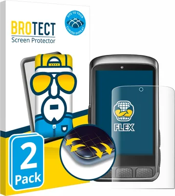 Produktbild von 2x BROTECT Fullscreen Schutzfolie für Wahoo Elemnt ACE Displayschutz Folie Fullcover Klar Transparent