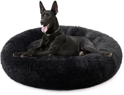 Image de Lit rond pour chien lavable, 70 cm, moelleux et antidérapant