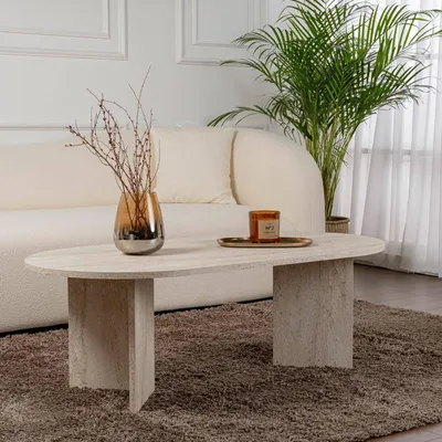 Produktbild von Dmora Couchtisch Parrano 119x60x40h cm Beige