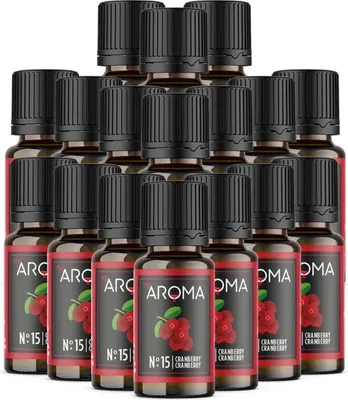 Produktbild von myAROMA Flavour Drops – Cranberry 17x10ml, Zuckerfreie und Kalorienfreie Aromatropfen, Vegan, Natürliches Aroma für Küche und Getränke, Nr. 15