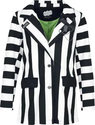 Produktbild von Beetlejuice Blazer Damen Never Trust the Living schwarz/weiß XL