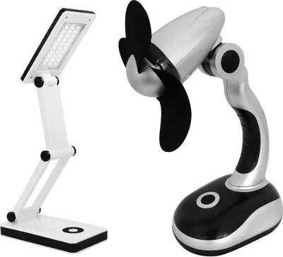 Produktbild von Set LED SMD Tischlampe & Schreibtisch Handventilator Tischleuchte Ventilator