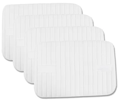 Image de Coussins de bandage avec velcro, set de 4 pièces blanc