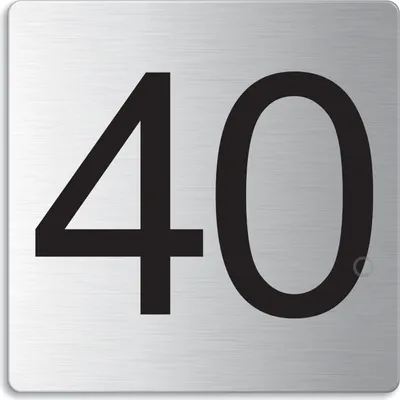 Produktbild von Türnummer I Zimmernummer I EdeIstahI TürschiId "40" I 85x85 mm I Nr.48340