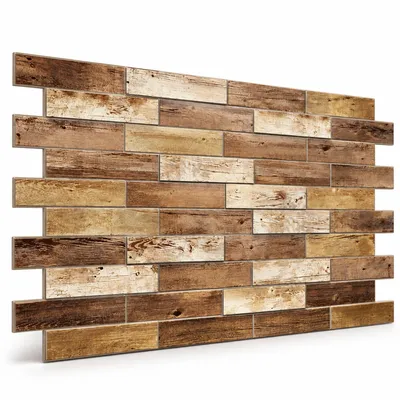 Produktbild von 3D Wandpaneele PVC Holzoptik | Niederländische Eiche | 20 Platten ca. 10 m² | Wandverkleidung für Wohnzimmer, Küche & Bad | DIY Montage
