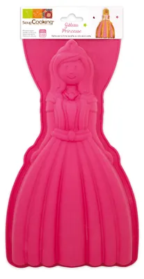 Immagine prodotto di ScrapCooking 3138, stampo in silicone rosa a forma di principessa, dimensioni 35,5 x 17,5 x 3,5 cm
