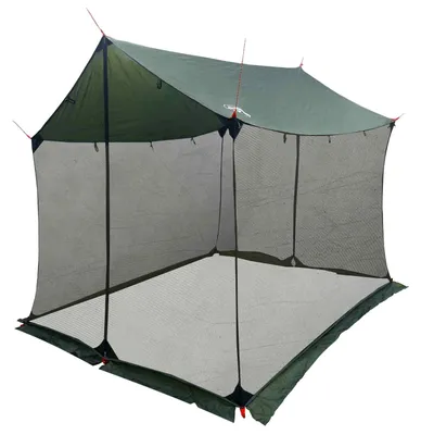 Obrázek produktu pro vidaXL Kempingová plachta se síťovými stěnami, olivově zelená, 270 x 210 x 210 cm