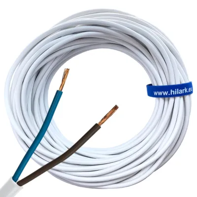 Image de Câble blanc en PVC H05VV-F 2×1,5 mm² 50m