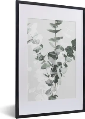 Produktbild von MuchoWow® Gerahmtes Poster Pflanzen - Grün - Natur - Blätter 40x60 cm - Poster mit Schwarzem Bilderrahmen Wandposter Rahmen Foto Bilder - Poster in Rahmen