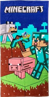 Produktbild von Minecraft Badetuch 70 x 140 cm - Baumwolle