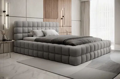 Produktbild von Bett mit Bettkasten 180x200cm Grau