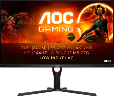 Produktbild von AOC U32G3X/BK 32¿ IPS Gaming Monitor 3840 x 2160 144Hz 1ms 2x Displayport HDMI - 13 cm - 1 ms