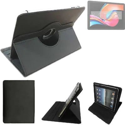 Produktbild von High quality kompatibel mit TCL Tab 10 Gen 2 Schutz Hülle 360° Tablet Case Schutzhülle Flip Cover  schwarz. Tablet Hülle drehbar Standfunktion