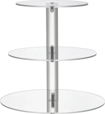 Produktbild von 1 Set Cake Ständer 3/4 Schichten transparent runde Kapazität Easy Installation Acrylparty Cupcake Tower Halter Hochzeitsvorräte- Transparent ,Größen:Triple Layer