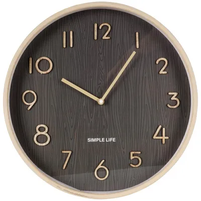 Immagine prodotto di Orologio da parete con design in legno, 38 x 5 cm