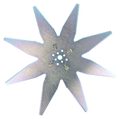 Produktbild von vhbw Ersatz-Messer (8-Stern) kompatibel mit Stiga Serie 200 Rasenmäher - Ersatzklinge Grau, Stahl