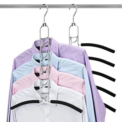 Produktbild von Omgoods - 2 Stück Mehrschicht-Kleiderbügel - Platzsparender Organizer für Kleidung