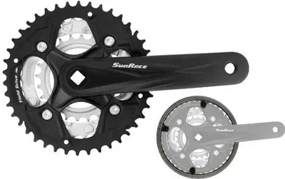 Immagine prodotto di Guarnitura SunRace FCM500, 42-34-24T, L=170mm 3x7/8 velocità, quadrata, nera