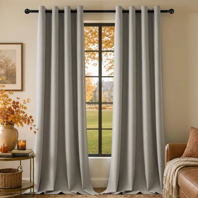 Verdunkelungsvorhänge 100% Taupe 260x140 cm 2er-Set