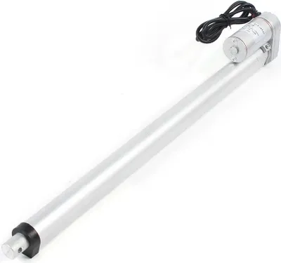 Obrázek produktu pro Lineární pohon – 12 V DC – zdvih 45 cm – tahová síla 900 N – rychlost 10 mm/s – bezdrátové dálkové ovládání s dosahem 100 m – spínací cyklus 25 % – bílá barva
