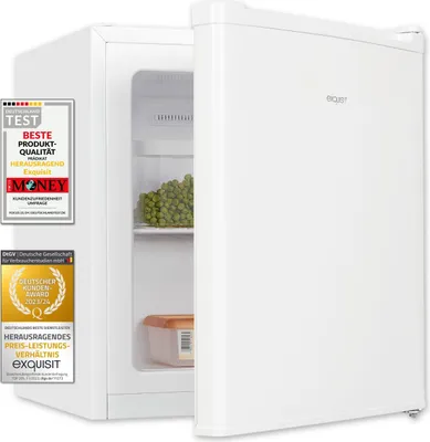 Produktbild von Exquisit Mini-Gefrierschrank, Gefrierschrank klein, 33 Liter, 4-Sterne-Gefrierfach, Kompakt, Temperaturregelung, GB505-040E weiss