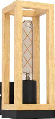 Produktbild von NAFFERTON Wand-/Deckenleuchte Lampe Beleuchtung - L10 x H28 x AL12,5 cm - schwarz, braun - IP20