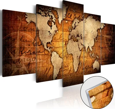Produktbild von 3mm Acrylglasplatte Acrylglasbild - Bronze map I 200x100 cm Karten k-A-0062-k-n