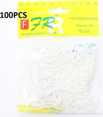 Obrázok produktu pre Jednorázové Gumičky-Biela/100ks KP24224