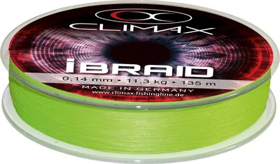 Produktbild von Climax Schnur IBraid Farbe Chartreuse 135m Länge 135m ø 0,22mm