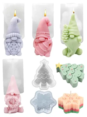 Produktbild von 3D-Silikonform-Set für Kerzen und Seifen