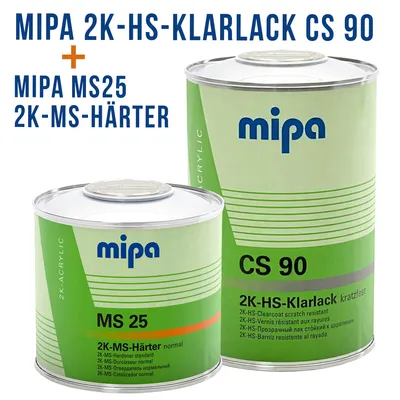 Produktbild von SET Mipa 2K-HS-Klarlack CS 90 + Mipa 2K-MS-Härter MS25 1,5L Kratzfest Acryllack