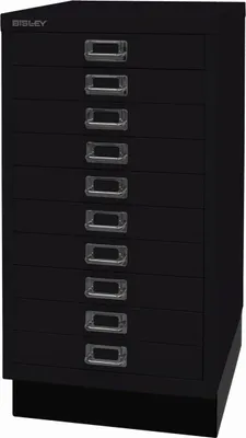 Produktbild von Schubladenschrank MultiDrawer 29er Serie Sockel A3 10 Schubladen schwarz