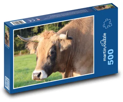 Produktbild von Puzzle 500 Kuh auf der Wiese - martinpuzzle